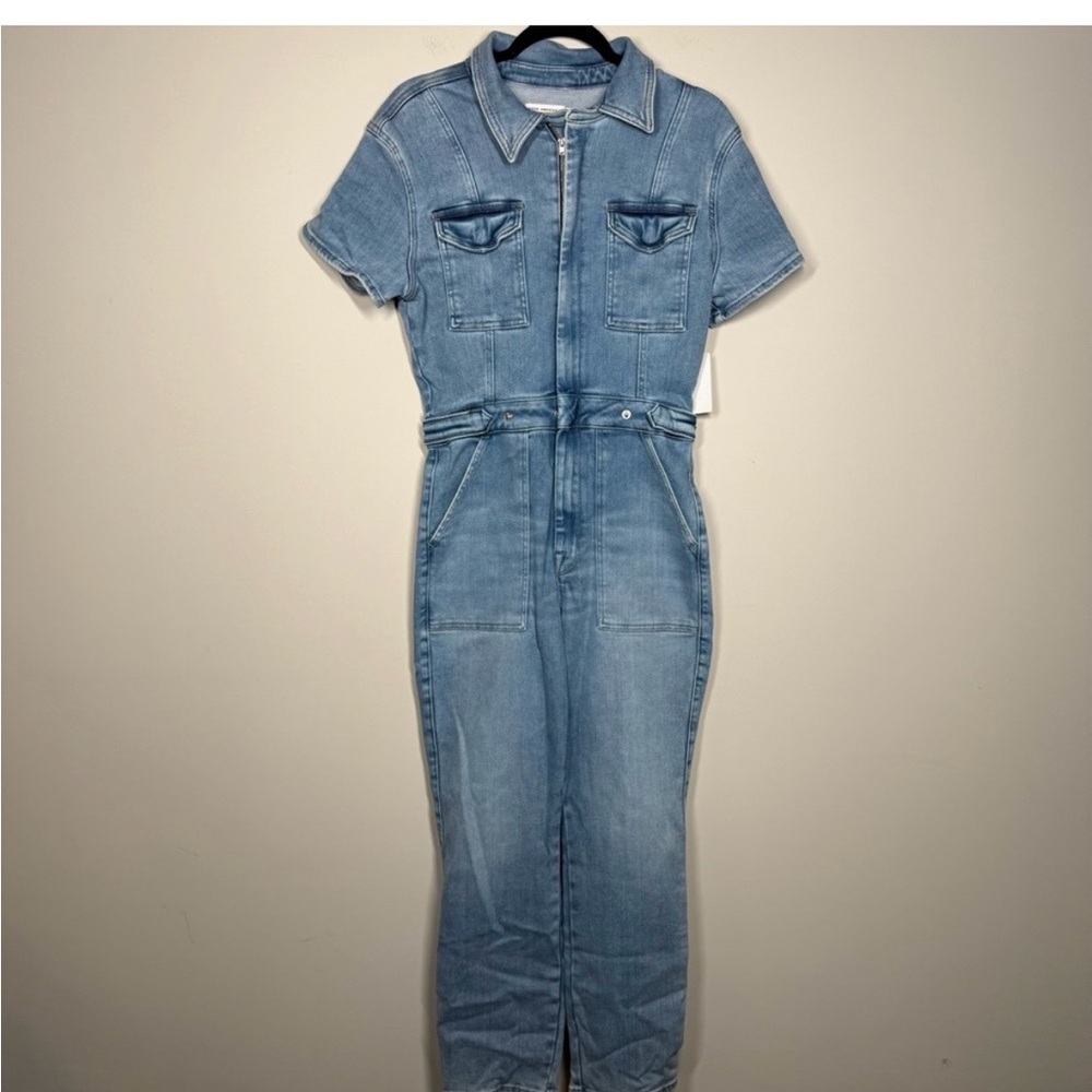 Light Blue Denim Jumpsuit - Women